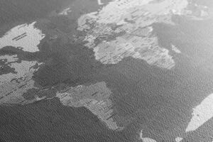 Parafa kép stílusos vintage fekete fehér térkép