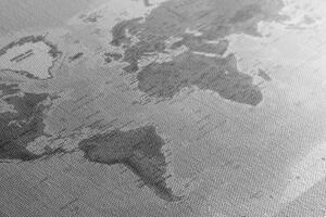 Parafa kép csodálatos világ térkép fekete fehérben