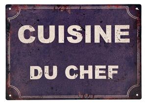 Fém-üveg falitábla 30x21 cm Cuisine Du Chef – Antic Line