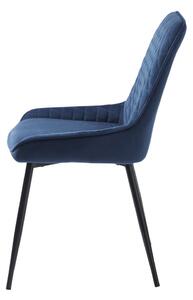 Kék bársony étkezőszék Milton – Unique Furniture