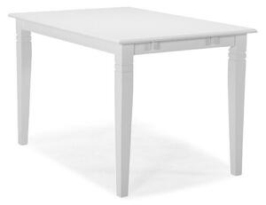 Asztal Bloomington 125, Fehér, 74x80x120cm, Hosszabbíthatóság, Munkalap anyaga, Váz anyaga, Kaucsuk