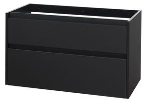 Mereo Mereo, Opto, fürdőszoba szekrény 101 cm, fehér, fekete, MER-CN942S