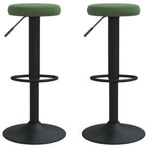 VidaXL 2 db sötétzöld bársony bárszék