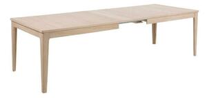 Asztal Oakland 282, Fehérített tölgy, 75x100x220cm, Hosszabbíthatóság, Természetes fa furnér, Laminált forgácslap, Váz anyaga