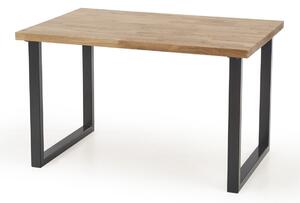 Asztal Houston 944, Tölgy, Fekete, 76x78x120cm, Hosszabbíthatóság, Asztallap anyaga, Fém