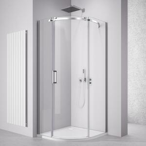 Polysan Polysan, THRON SQUARE negyedkör alakú zuhanyfal 900x900 mm, átlátszó üveg, jobb oldali, TL2690R-5002
