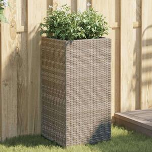 VidaXL Polyrattan Virágtartó - 2 db - Szürke - 40x40x80 cm
