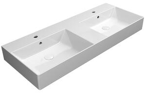 GSI GSI, KUBE X kerámia dupla mosogató 120x47 cm, fehér ExtraGlasse, 9425111