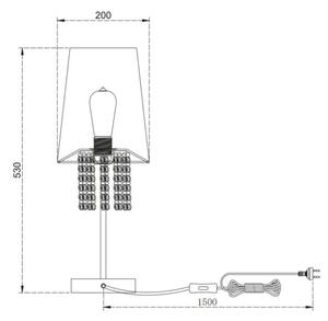 Lámpa Asztali lámpatest NESTO 3 , 6076, AC220-240V, 50/60Hz, 1*E27, max.40W, átmérő 20 cm, krém
