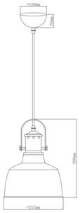 Lámpa Mennyezeti lámpatest NOOR,2691,AC220-240V,50/60Hz,1*E27,IP20,átmérő 22CM,egyes,fekete