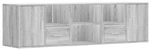 VidaXL szürke sonoma színű szerelt fa sarokszekrény 160 x 40 x 45 cm