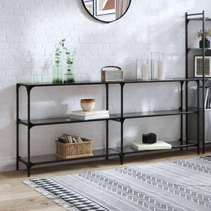 VidaXL Tálalóasztal - Acél - Üveg - 194,5x30x81 cm