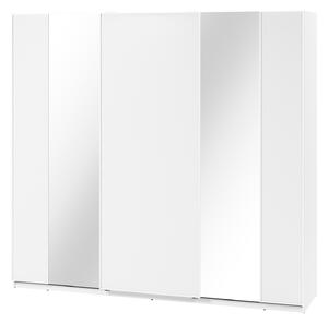 Gardróbszekrény Fresno 138, Laminált forgácslap, 235x250x71cm, Fehér