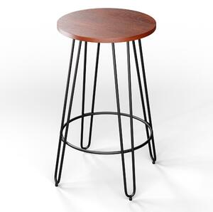 Blumfeldt Bisztró asztal, Hamilton, Ø60 cm, fa acélkeret
