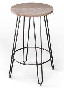 Blumfeldt Bisztróasztal Hamilton Ø60 cm Fa acélkeret