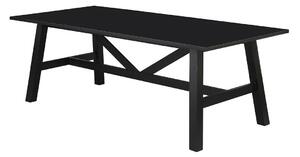 Asztal Riverton 527, Fekete, 76x100x220cm, Közepes sűrűségű farostlemez, Váz anyaga