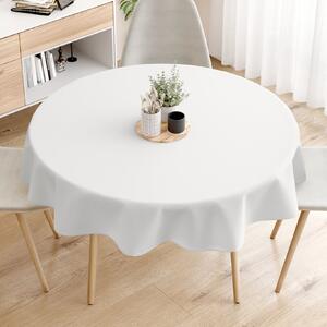Goldea loneta dekoratív asztalterítő - fehér - kör alakú Ø 130 cm