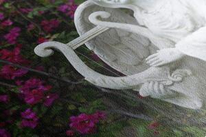 Kép hárfán játszó angyal
