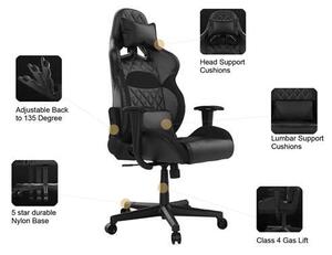Gcn gamdias zelus e1-l gaming szék - fekete