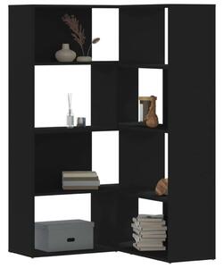 VidaXL Sarok Könyvespolc - 4 Polc - Fekete - 85x85x140cm