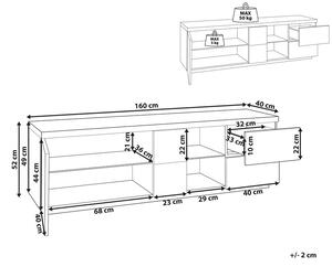 TV asztal/szekrény Fletcher (világos fa). 1078846