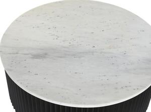 Kávézó asztal fém márvány 80x80x40 fekete
