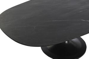 Kávézó asztal fém márvány 120x70x39 fekete