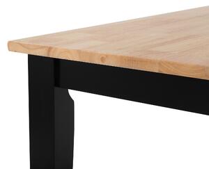Modern Étkezőasztal Természetes Fa És Fekete 120x75 cm HOUSTON