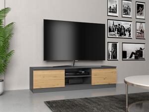 Riano MIX RTV140 TV állvány, 140x36x40 cm, antracit-tölgy