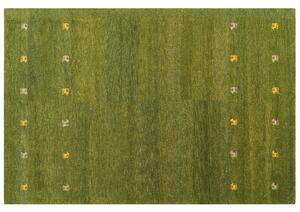 Zöld gabbeh gyapjúszőnyeg 200 x 300 cm YULAFI