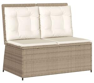 VidaXL Kert Pad - Polyrattan - Dönthető - 108x67x95cm