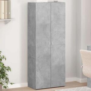 VidaXL Irattartó Szekrény - Fa - Beton Szürke - 60x32x153 cm