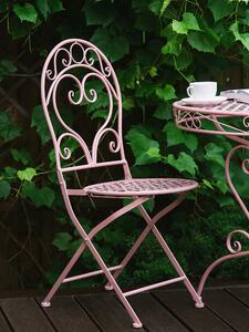 Rózsaszín kerti szék kétdarabos szettben ALBINIA
