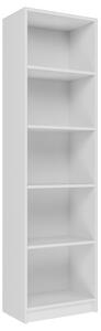 Drohmo R50 polcos szekrény, könyvtartó, 50x181.5x30 cm, fehér