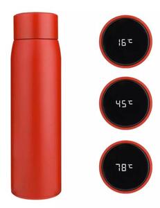 Celsio Smart rozsdamentes termosz hőmérséklet kijelzővel piros színben