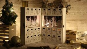 Tracon CHRACB6WW LED karácsonyi adventi kalendárium, elemes Timer 6+18h, 6LED, meleg fehér ( 3000K ) színhőmérséklettel, 2xAAA