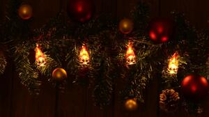 Tracon CHRSTSCA10WW LED karácsonyi lánc, manó, elemes Timer 6+18h,10LED, meleg fehér ( 3000K ) színhőmérséklettel, 2xAA ( CHRSTSCA10WW )