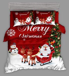 MERRY CHRISTMAS RED 7 részes ágyneműhuzat 140x200 cm