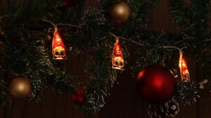 Tracon CHRSTSCA10WW LED karácsonyi lánc, manó, elemes Timer 6+18h,10LED, meleg fehér ( 3000K ) színhőmérséklettel, 2xAA ( CHRSTSCA10WW )