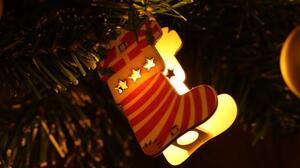 Tracon CHRSTSPW10WW LED karácsonyi lánc, zokni, elemes Timer 6+18h,10LED, meleg fehér ( 3000K ) színhőmérséklettel, 2xAA ( CHRSTSPW10WW )