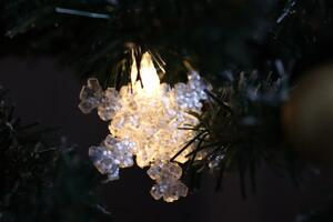 Tracon CHRSTSSTA10WW LED karácsonyi lánc, hópehely,fa, csillag, elemes Timer 6+18h, 10LED, meleg fehér ( 3000K ) színhőmérséklettel, 2xAA ( CHRSTSSTA10WW )