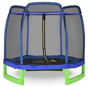 Mini kerti trambulin belső hálóval 213 cm Jump Hero zöld