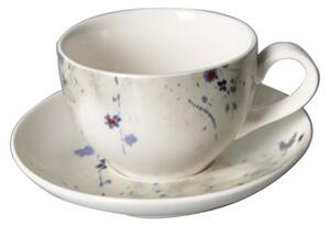 Rusztikus kék virágmintás csésze és csészealj (kicsi)