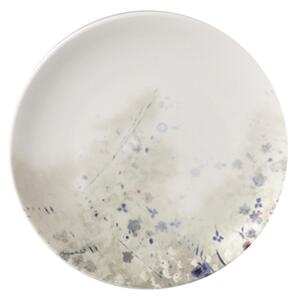 Rusztikus kék virágmintás kis porcelán tányér