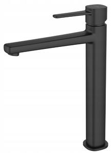 Invena Glamour Trend, magas mosdócsaptelep, fekete matt, BU-02-W04-V