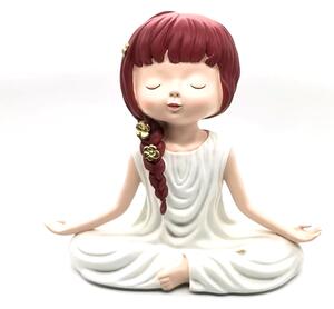 Meditáló lány szobor