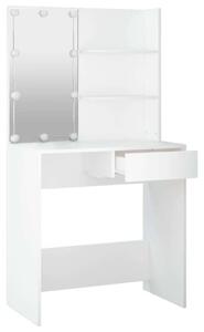 VidaXL fehér fésülködőasztal LED-világítással 74,5 x 40 x 141 cm