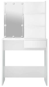 VidaXL fehér fésülködőasztal LED-világítással 74,5 x 40 x 141 cm