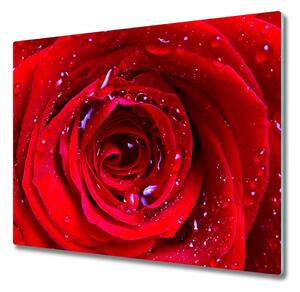 Üveg vágódeszka Rózsa Virág 60x52 cm