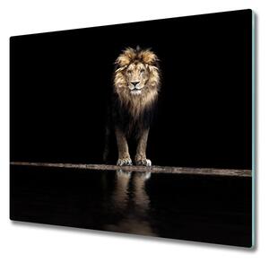 Üveg vágódeszka Portré egy oroszlán